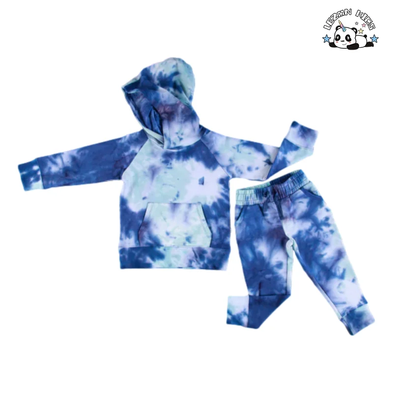 LEZONKIDS - Custom Design Trendy Autumn Kids Boys Tye Dye Clothing Set Cotton Boys Clothing Set